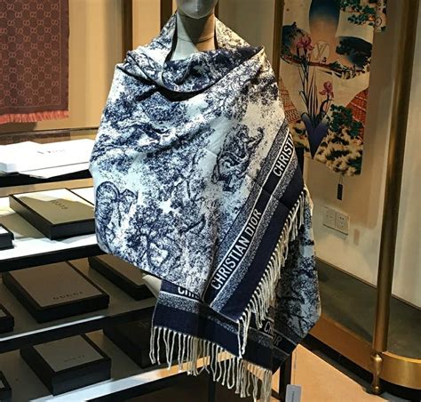 blue and white scarf dior|christian dior scarf for women.